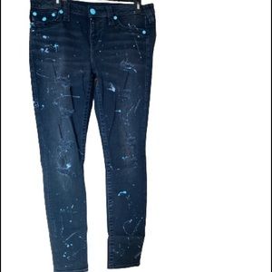 True Religion paint splashed jeans